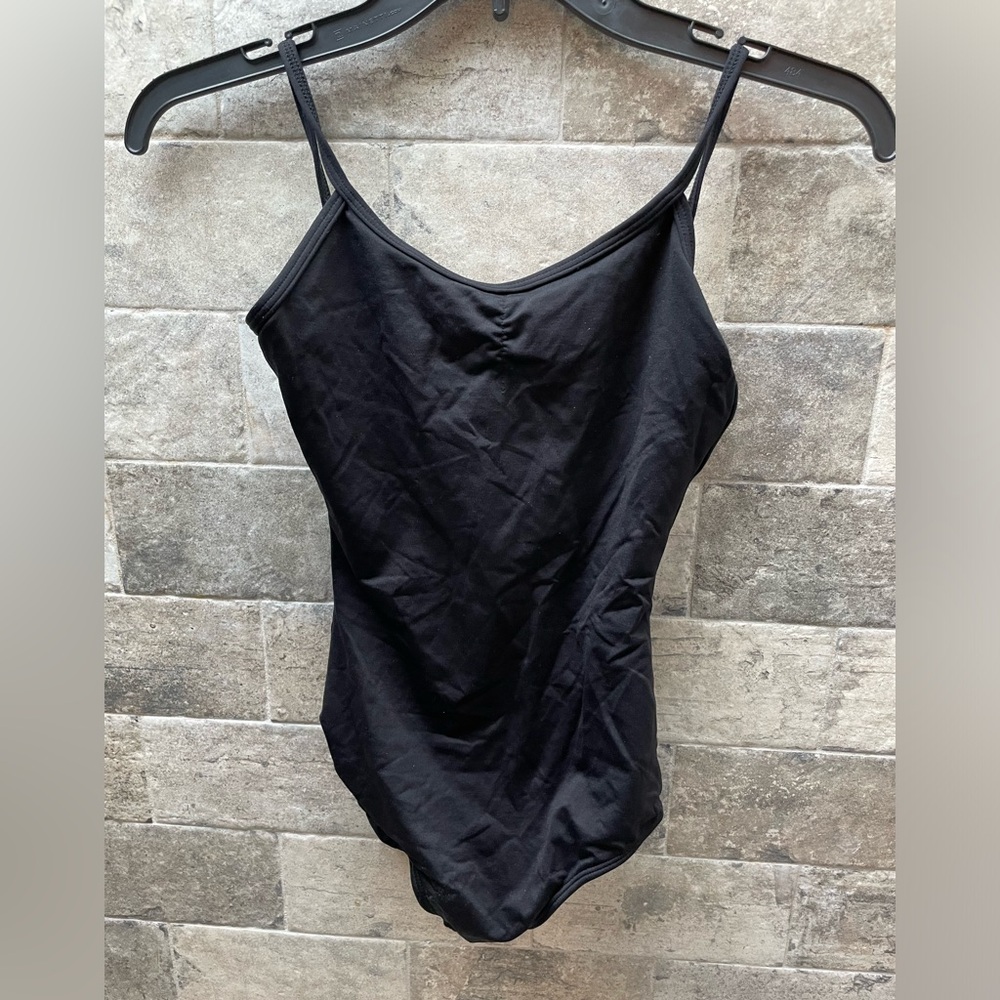 ❤️ LEOTARD EUROTARD BLACK CAMISOLE LEOTARD SIZE MEDIUM